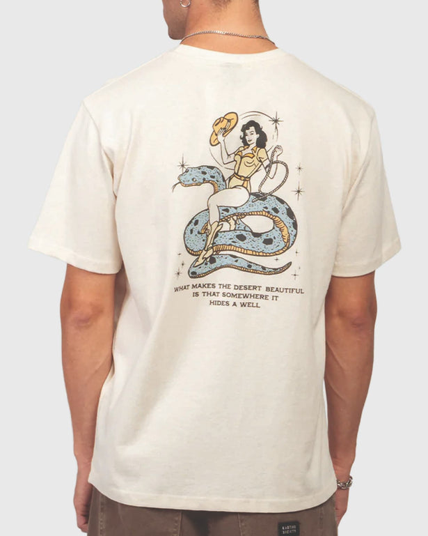 Kaotiko Cowgirl Snake T-shirt Wit achter