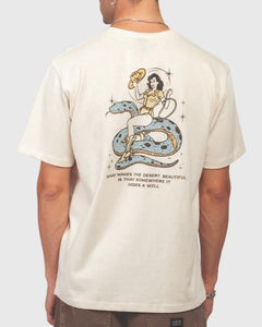 Kaotiko Cowgirl Snake T-shirt Wit achter