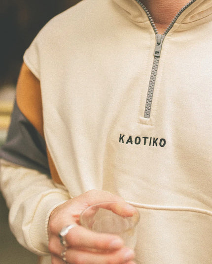 Kaotiko Sweater Arthur Bone Creme actieaanzicht