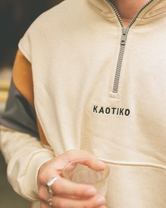Kaotiko Sweater Arthur Bone Creme actieaanzicht