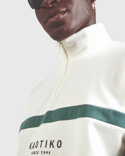 Kaotiko Sweater Berwin Ivoor cu bovenaanzicht