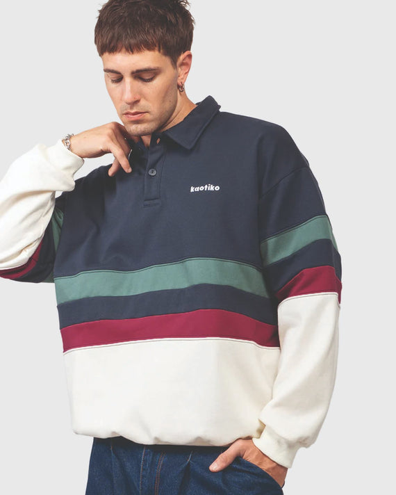 Kaotiko Sweater Polo Chang Donkerblauw cu voor