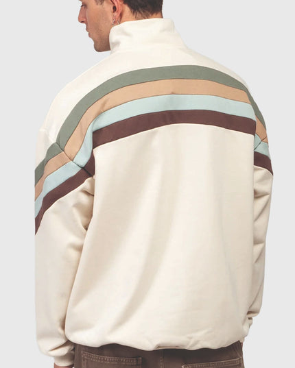 Kaotiko Walker Society Sweater Met Rits Wit achter model