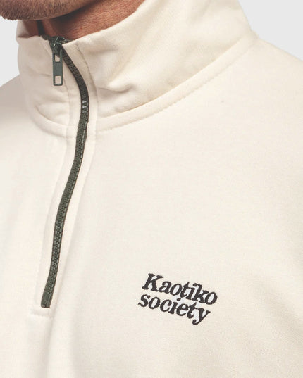 Kaotiko Walker Society Sweater Met Rits Wit cu