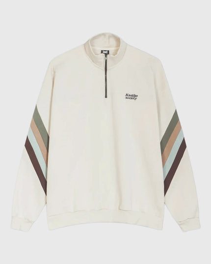 Kaotiko Walker Society Sweater Met Rits Wit voor 