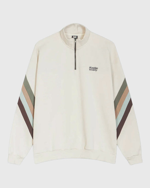 Kaotiko Walker Society Sweater Met Rits Wit voor 