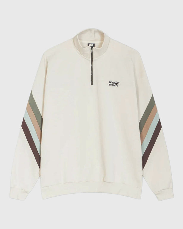 Kaotiko Walker Society Sweater Met Rits Wit voor 