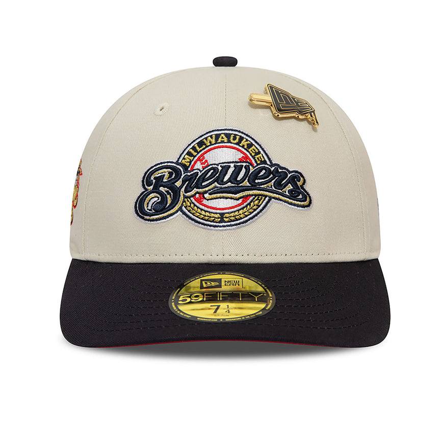 Milwaukee-Brewers-MLB-Pin-Low-Profile-59FIFTY-fitted-Cap-Voorkant