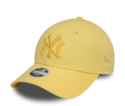 New-Era-new-york-yankees-womens-league-essential-pastel-yellow-9forty-adjustable-cap-left