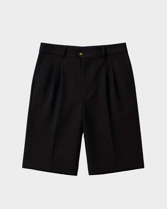 Prohibited Newport Pleated Shorts Zwart