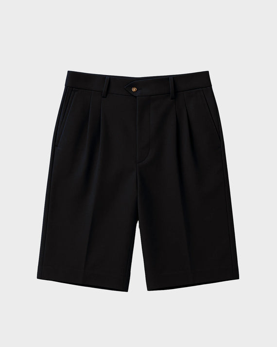 Prohibited Newport Pleated Shorts Zwart