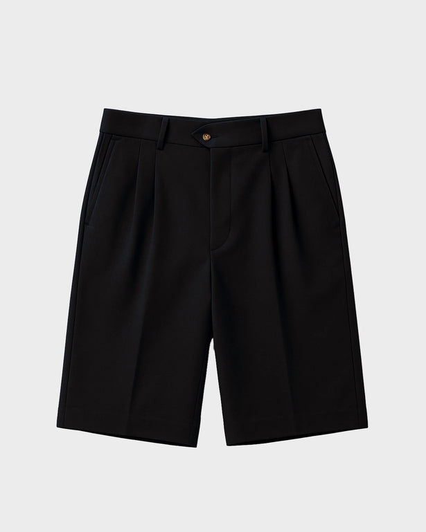 Prohibited Newport Pleated Shorts Zwart