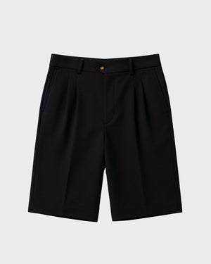 Prohibited Newport Pleated Shorts Zwart