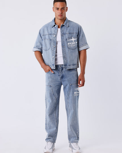 Project X Paris Double Knee Denim Blauw