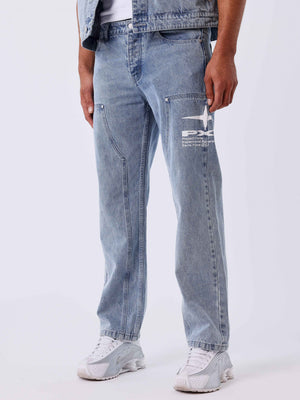 Project X Paris Double Knee Denim Blauw