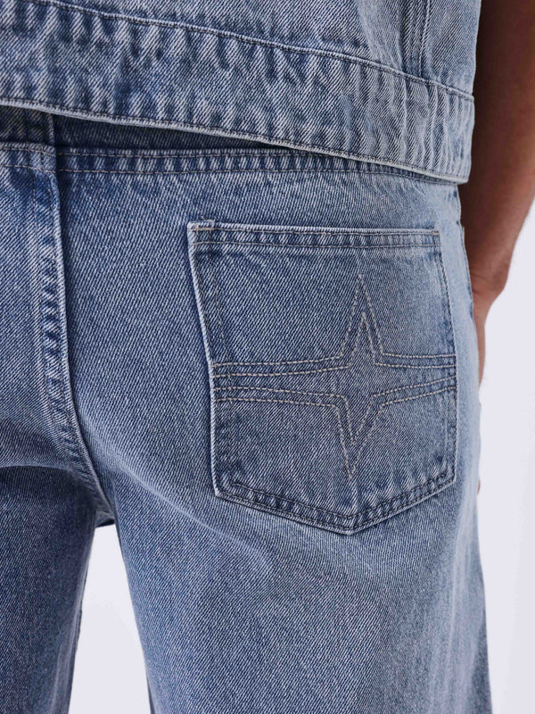 Project X Paris Double Knee Denim Blauw