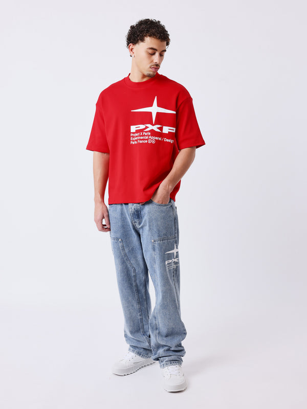 Project X Paris Double Knee Denim Blauw