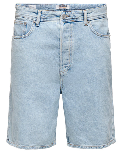 Only & Sons Fade Loose Denim Short