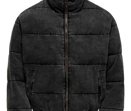 Levon Puffer Jas Washed Black