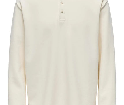 Only & Sons Bernard Rlx Longsleeve Polo Wit