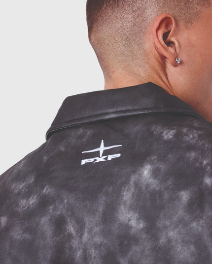 Project X Paris Coal Leather PXP Bomber Jacket CU ACHTERKANT LOGO
