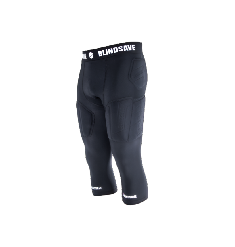 Protective 3/4 tights with full protection-Wit-voorkant
