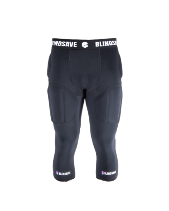 Protective 3/4 tights with full protection-Black