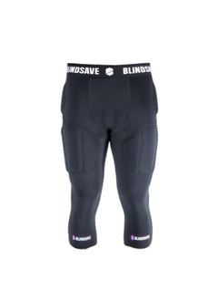 Protective 3/4 tights with full protection-Black