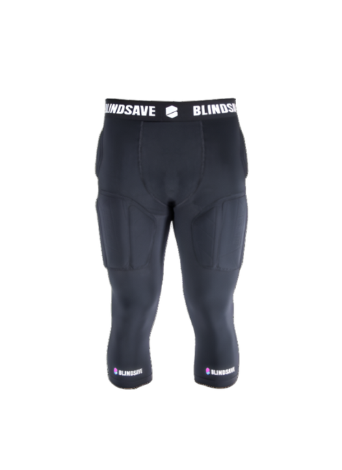 Protective 3/4 tights with full protection-Black