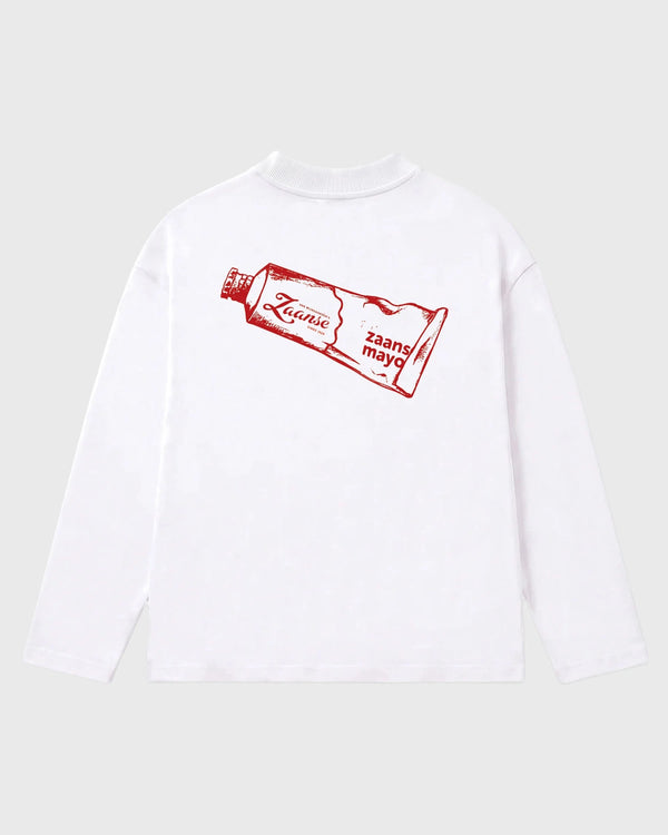 Pockies x Zaanse Mayo Longsleeve Wit achteraanzicht