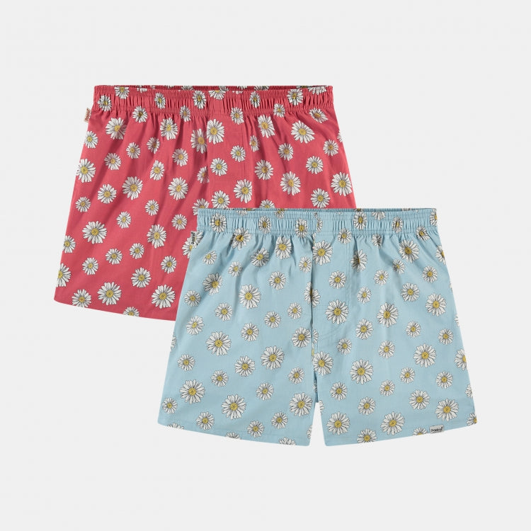 2 Pack Flowers Boxers