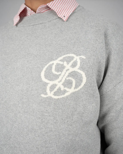 Prohibited Academy Knit Sweater Grey