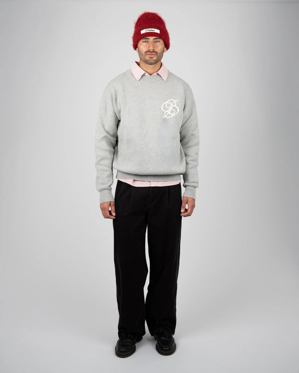 Prohibited Academy Knit Sweater Grey