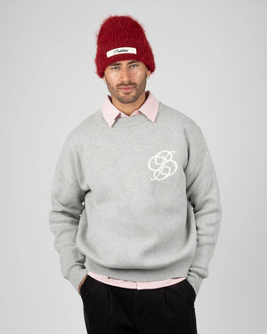 Prohibited Academy Knit Sweater Grey
