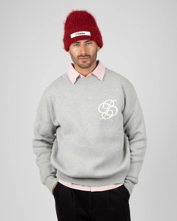Prohibited Academy Knit Sweater Grey