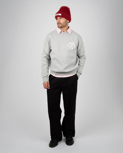 Prohibited Academy Knit Sweater Grey