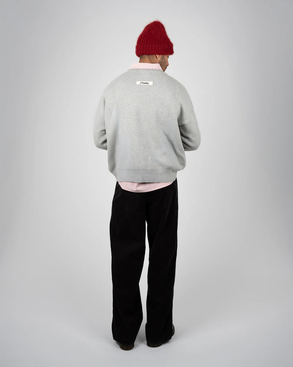Prohibited Academy Knit Sweater Grey