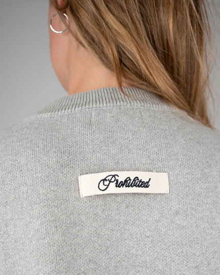 Prohibited Academy Knit Sweater Grey
