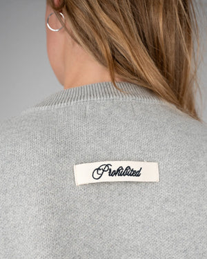 Prohibited Academy Knit Sweater Grey