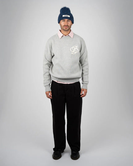 Prohibited Academy Knit Sweater Grey
