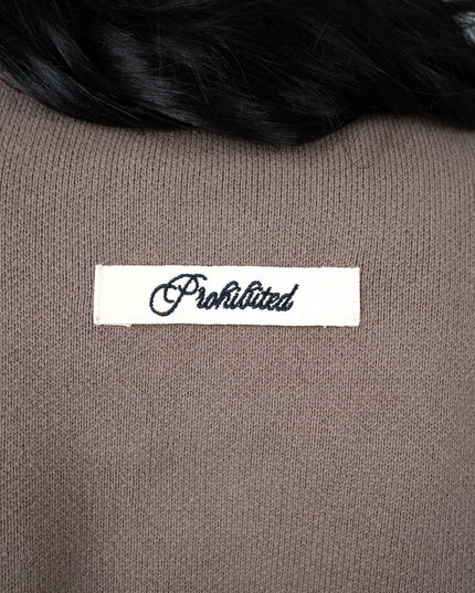 Prohibited Academy Knit Sweater Stone
