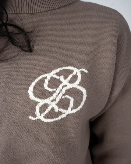 Prohibited Academy Knit Sweater Stone