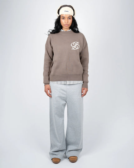Prohibited Academy Knit Sweater Stone