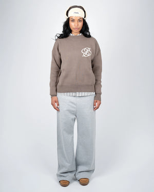 Prohibited Academy Knit Sweater Stone