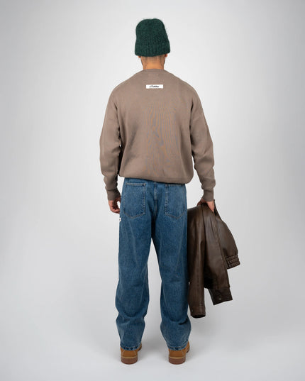 Prohibited Academy Knit Sweater Stone