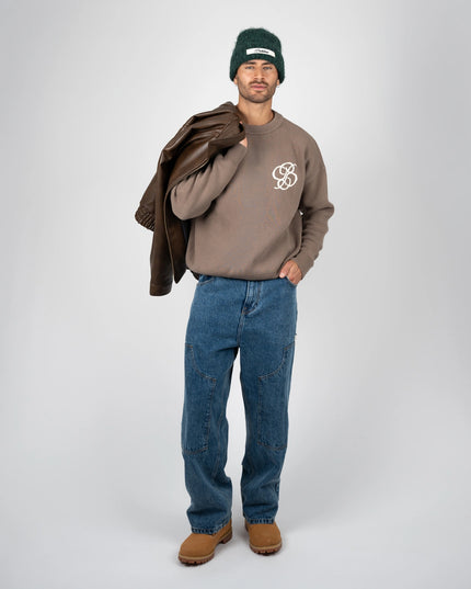 Prohibited Academy Knit Sweater Stone
