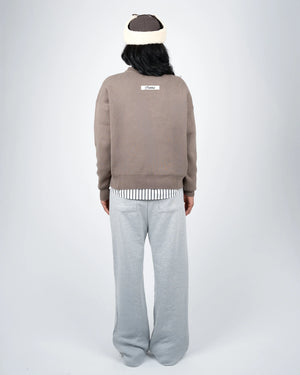 Prohibited Academy Knit Sweater Stone