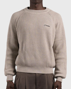 Prohibited Campus Knit Sweater Grijs  vooraanzicht
