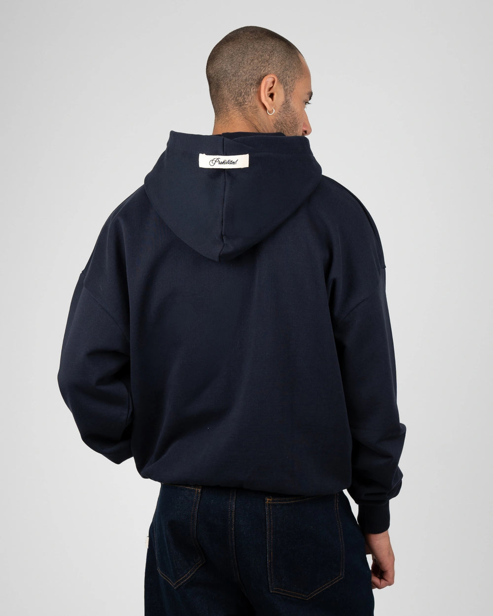 Prohibited College Days Zip-Hoodie Donkerblauw
