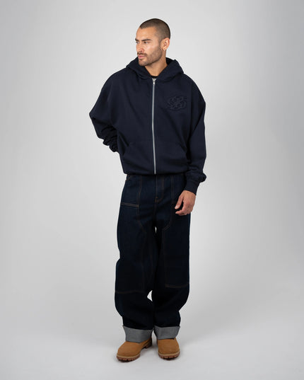 Prohibited College Days Zip-Hoodie Donkerblauw